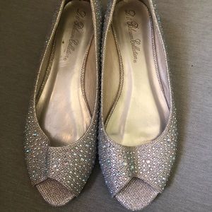 NWT Jeweled Wedge Heels